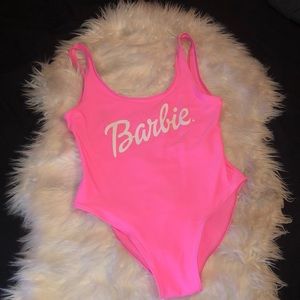 Pink BARBIE bodysuit/swimsuit